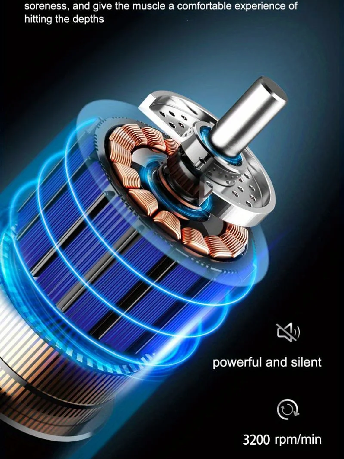 Pistola de masaje de 99 niveles para fascia, relajación muscular profunda,  15