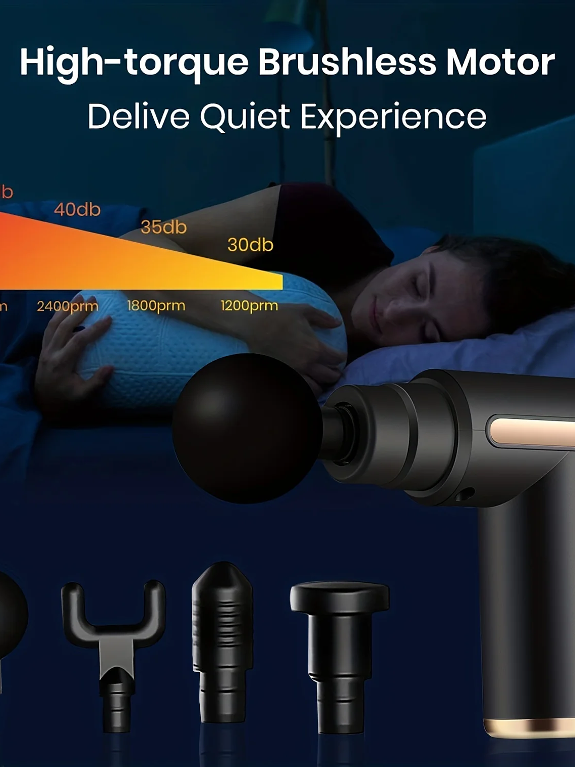 Pistola de masaje de 99 niveles para fascia, relajación muscular profunda,  18