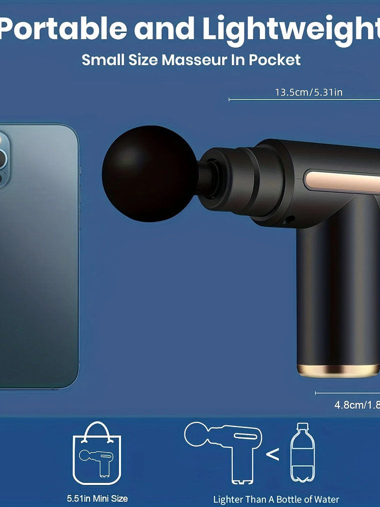 Pistola de masaje de 99 niveles para fascia, relajación muscular profunda,  19