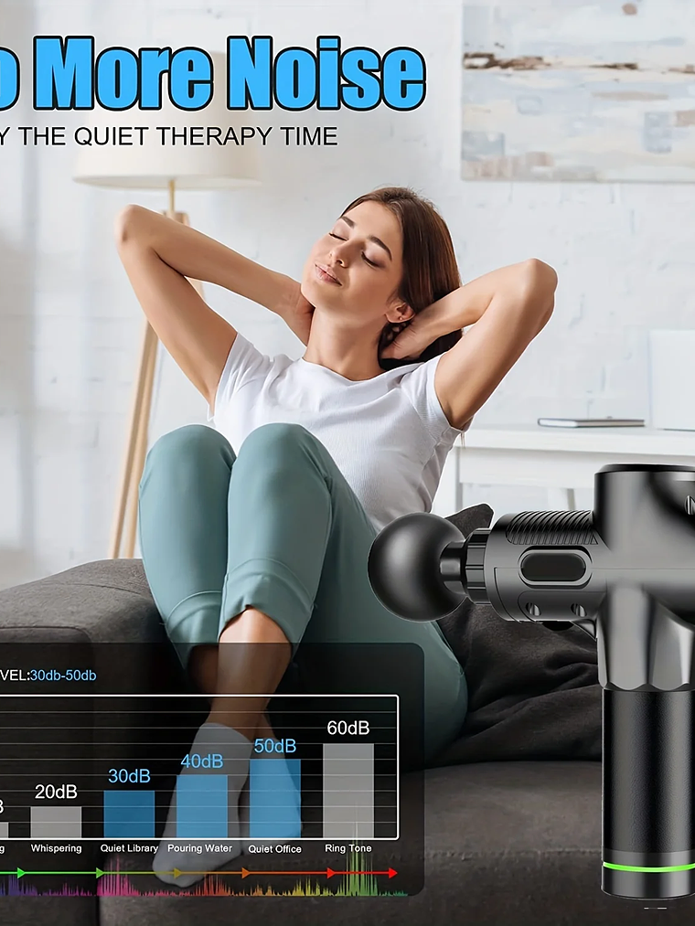 Pistola de masaje de 99 niveles para fascia, relajación muscular profunda,  30