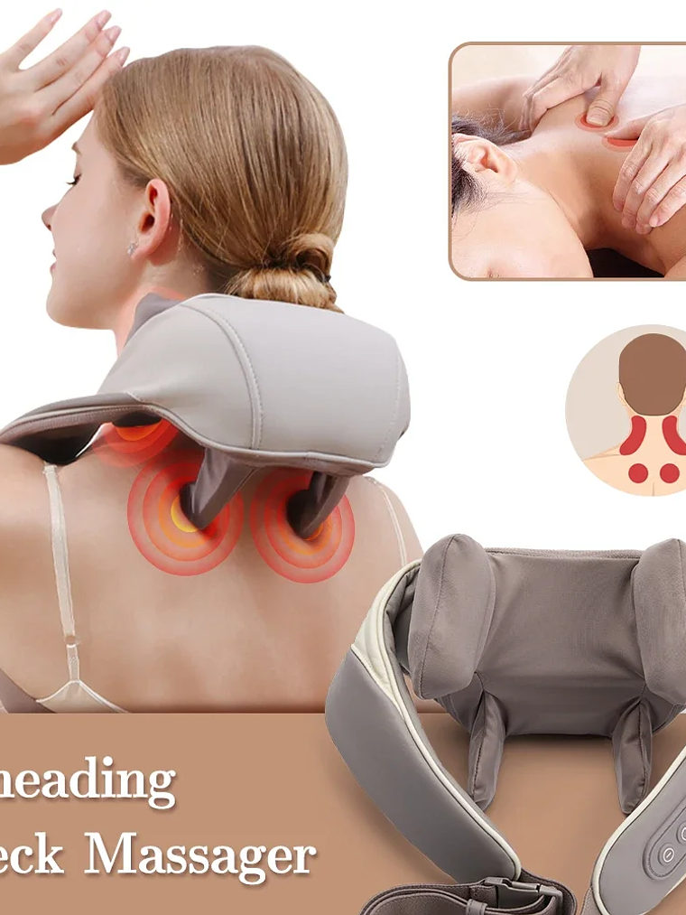 Masajeador de cuello, almohada cervical, masajeador de hombros, trapecio 2