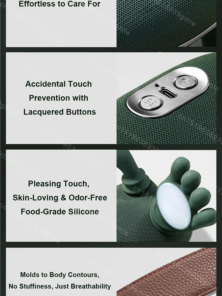 Masajeador de cuello, almohada cervical, masajeador de hombros, trapecio 6