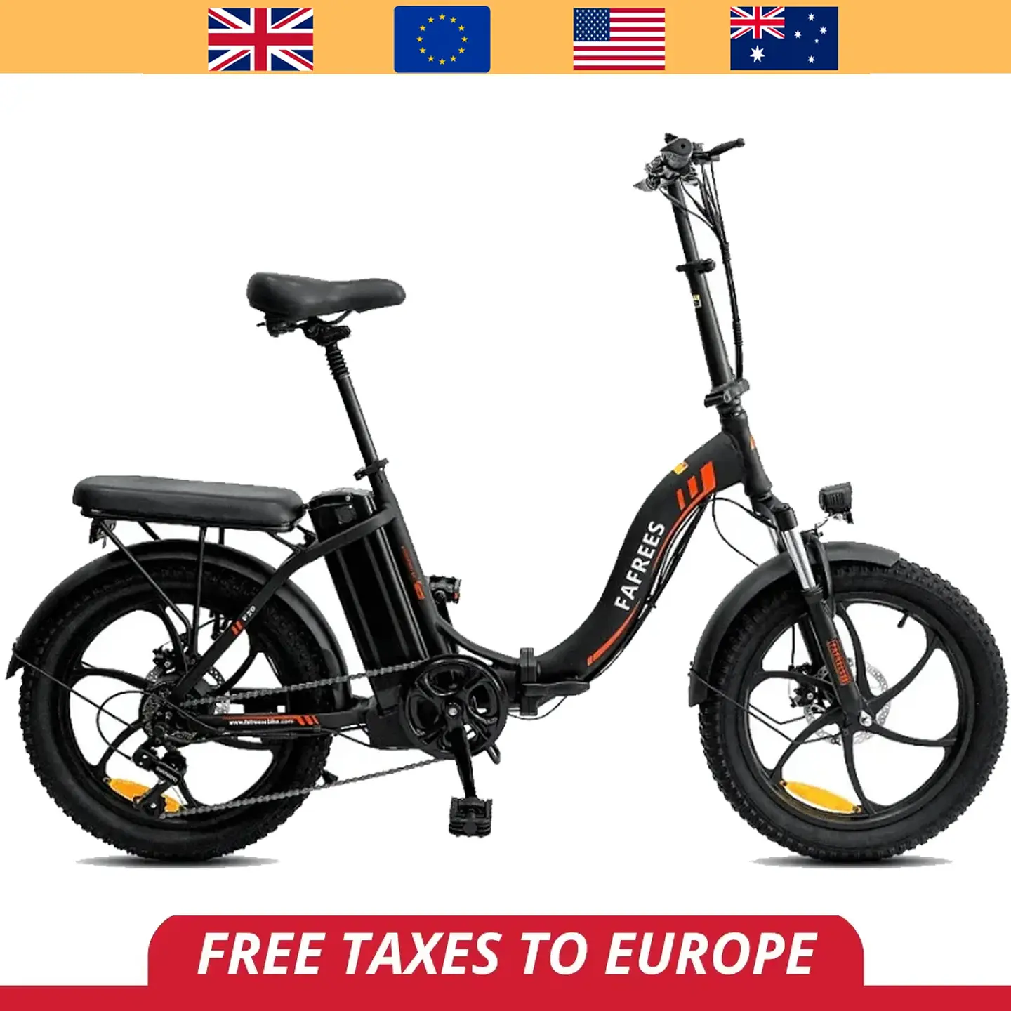 Bicicleta eléctrica plegable de 20 pulgadas con batería de 350 W,  1