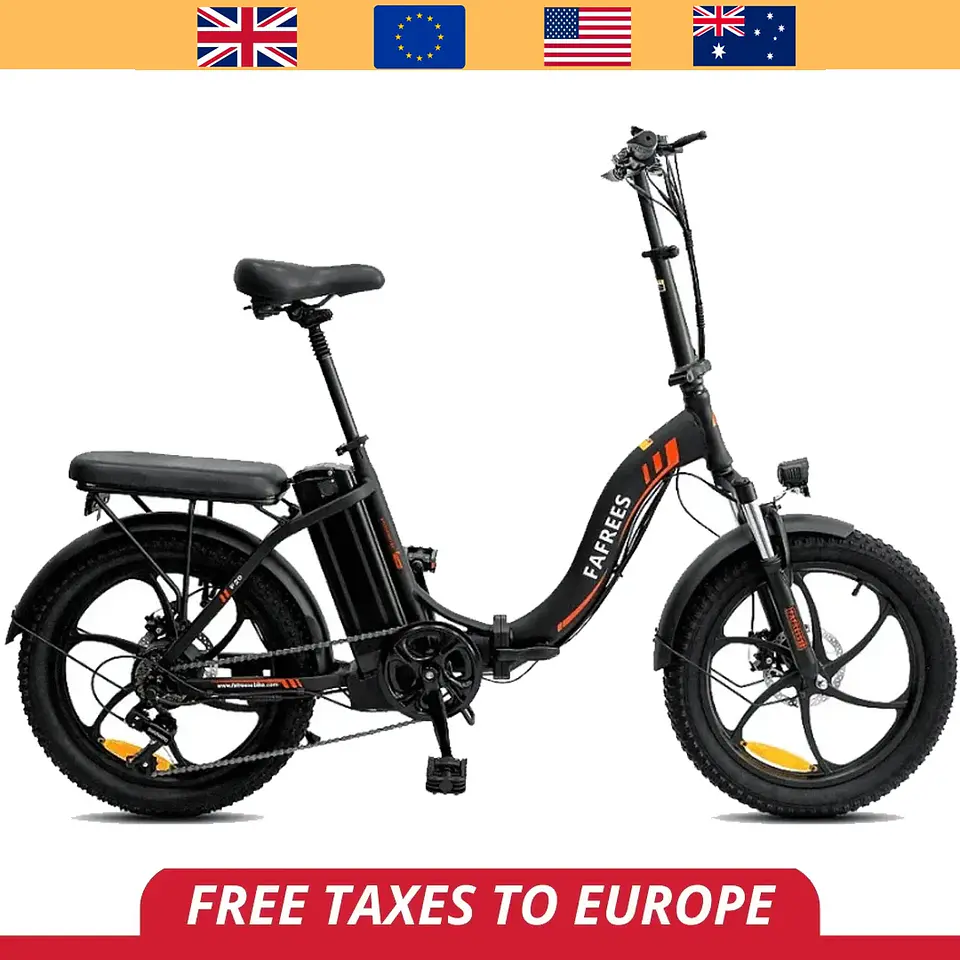 Bicicleta eléctrica plegable de 20 pulgadas con batería de 350 W,  1