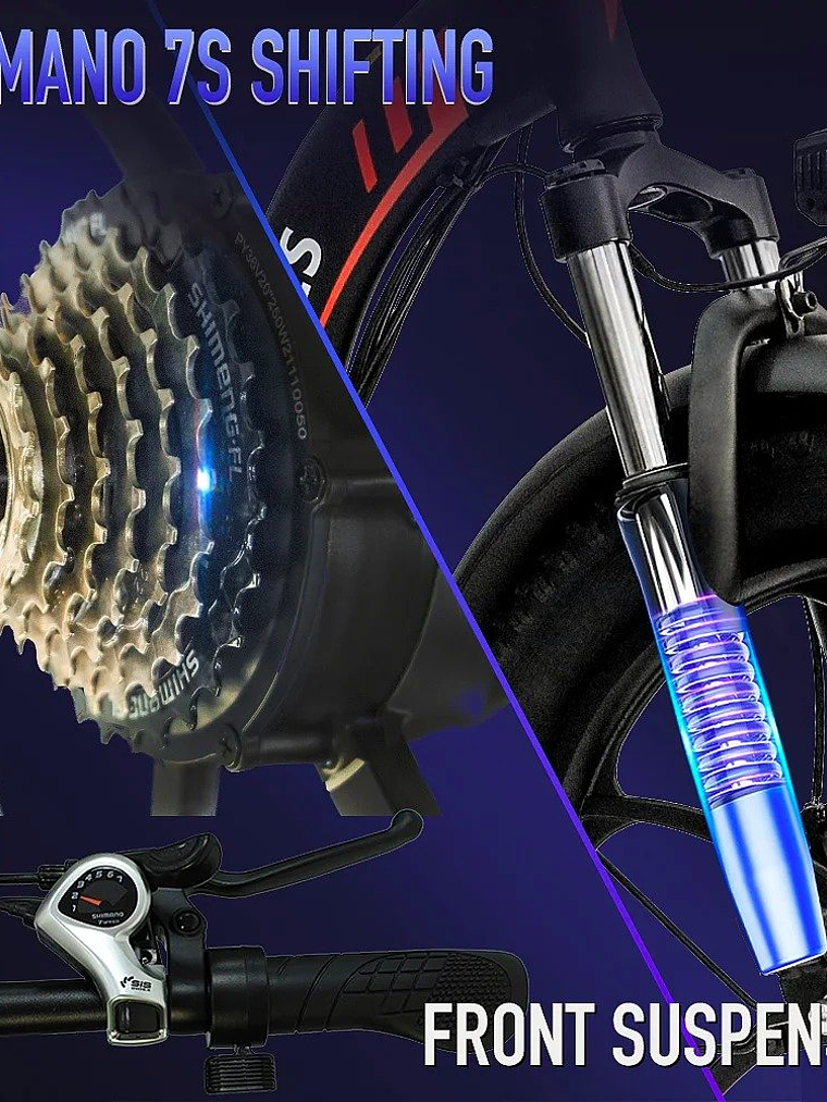 Bicicleta eléctrica plegable de 20 pulgadas con batería de 350 W,  10