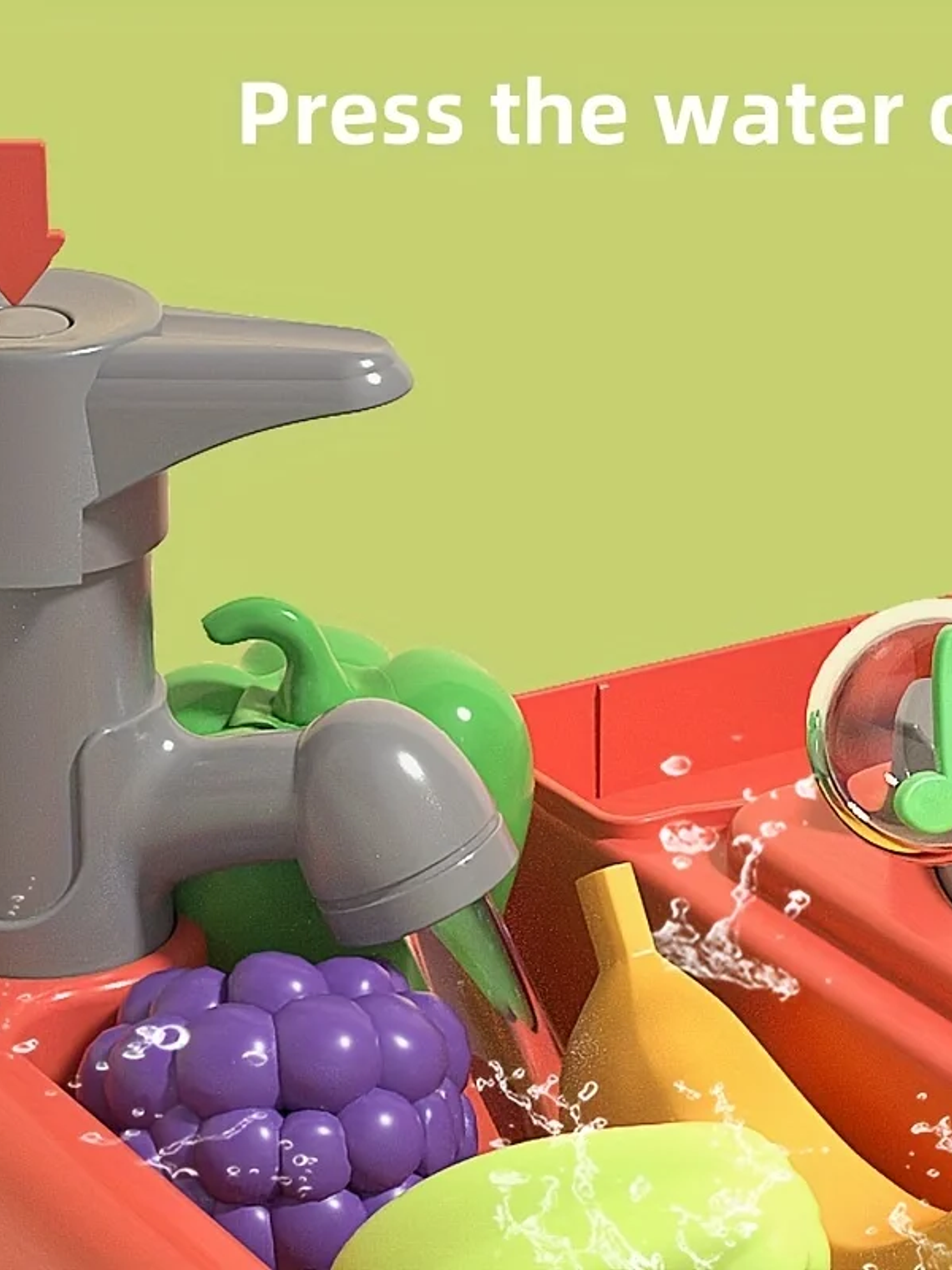 Cocina con accesorios y carrito de compra para niños y niña  5