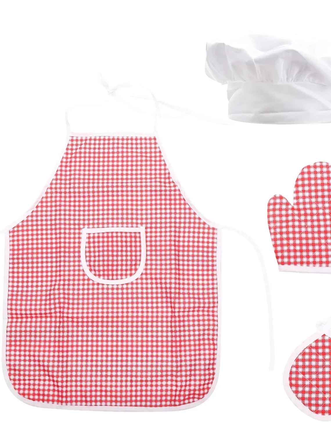 Kit de juguetes de cocina para jugar a las casitas, traje de chef, delantal, pastel, mini molde para hornear, guante, cuchara, taza, sombrero, herramienta para juego de simulación,  12