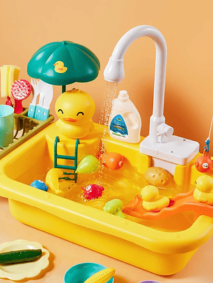 Lavavajillas eléctrico, juguete con agua 