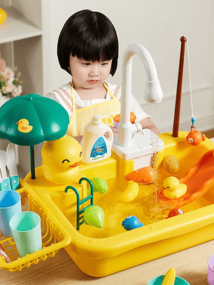 Lavavajillas eléctrico, juguete con agua 