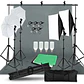 Photography Photo Studio Softbox Lighting Kit With 2.6x3M Background Frame 3pcs Backdrops Tripod Stand Reflector Board 4Umbrella - Miniatura 8