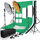 Photography Photo Studio Softbox Lighting Kit With 2.6x3M Background Frame 3pcs Backdrops Tripod Stand Reflector Board 4Umbrella - Miniatura 10