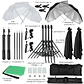 Photography Photo Studio Softbox Lighting Kit With 2.6x3M Background Frame 3pcs Backdrops Tripod Stand Reflector Board 4Umbrella - Miniatura 12