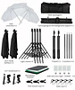 Photography Photo Studio Softbox Lighting Kit With 2.6x3M Background Frame 3pcs Backdrops Tripod Stand Reflector Board 4Umbrella - Miniatura 13