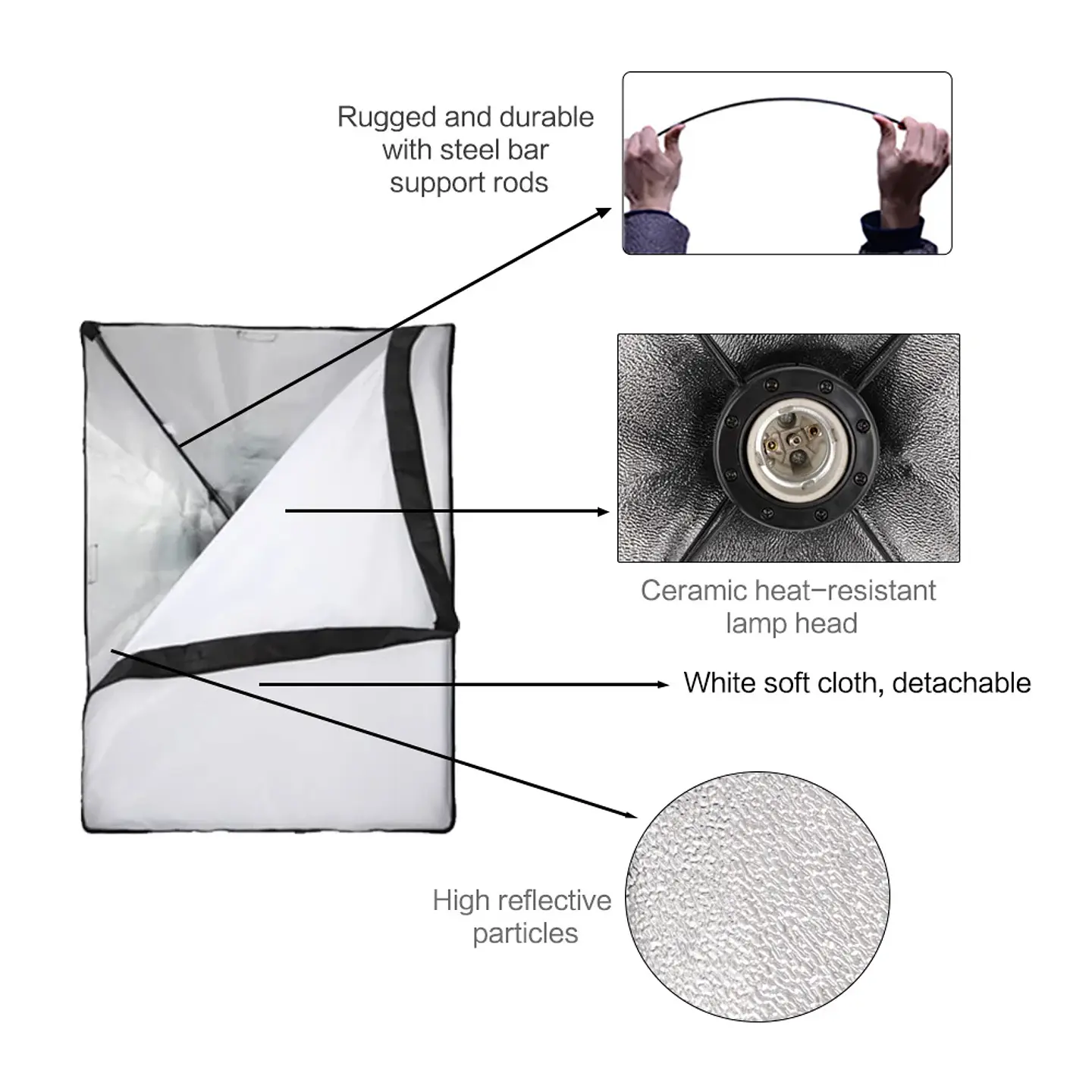 Photography Photo Studio Softbox Lighting Kit With 2.6x3M Background Frame 3pcs Backdrops Tripod Stand Reflector Board 4Umbrella 23