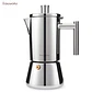 Cafetera de acero inoxidable, tipo moka, de inducción. - Miniatura 1