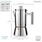 Cafetera de acero inoxidable, tipo moka, de inducción. - Miniatura 2
