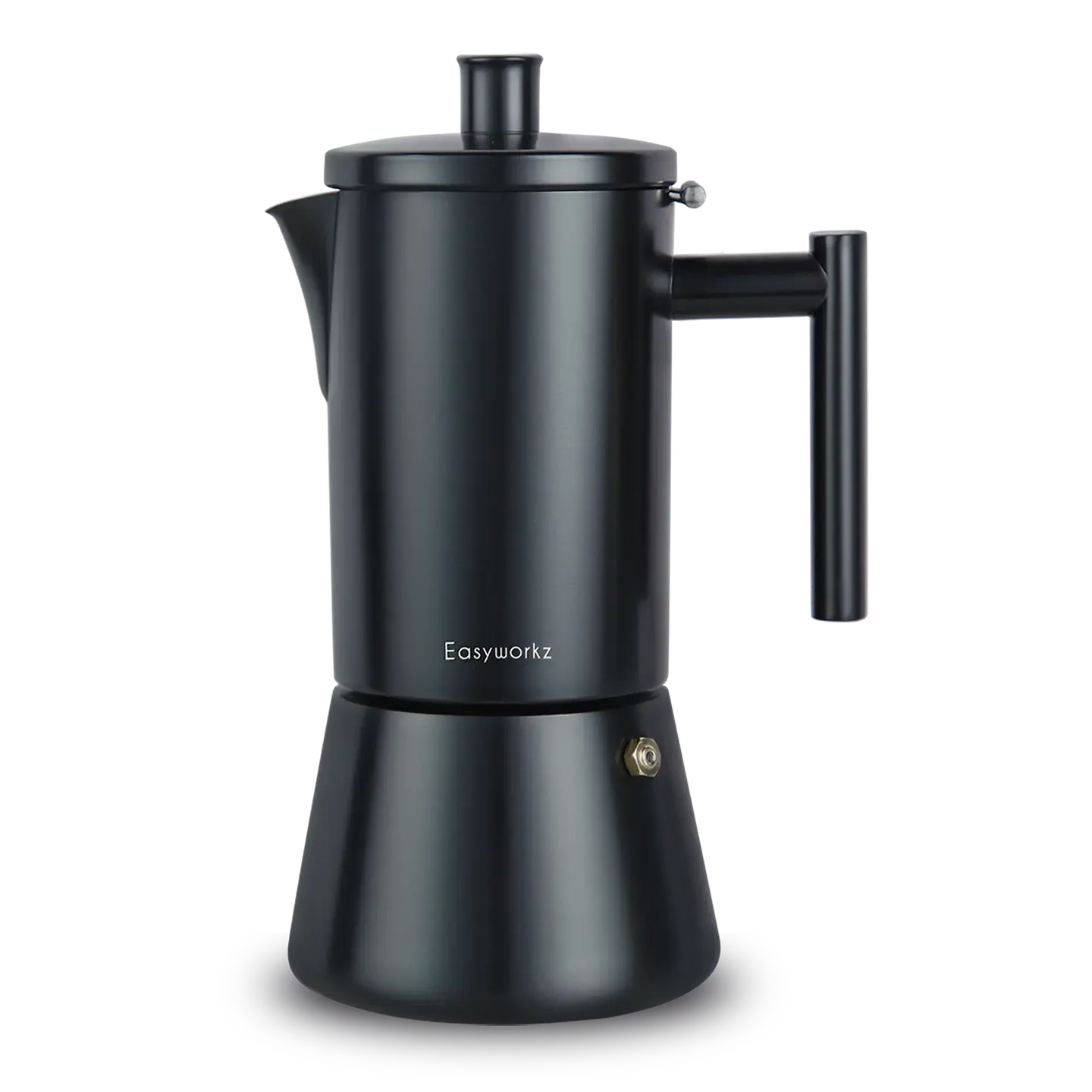 Cafetera de acero inoxidable, tipo moka, de inducción. 8
