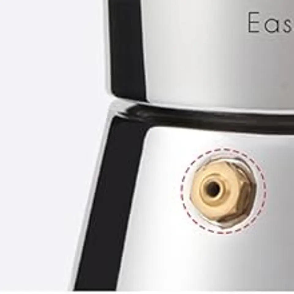 Cafetera de acero inoxidable, tipo moka, de inducción. 15