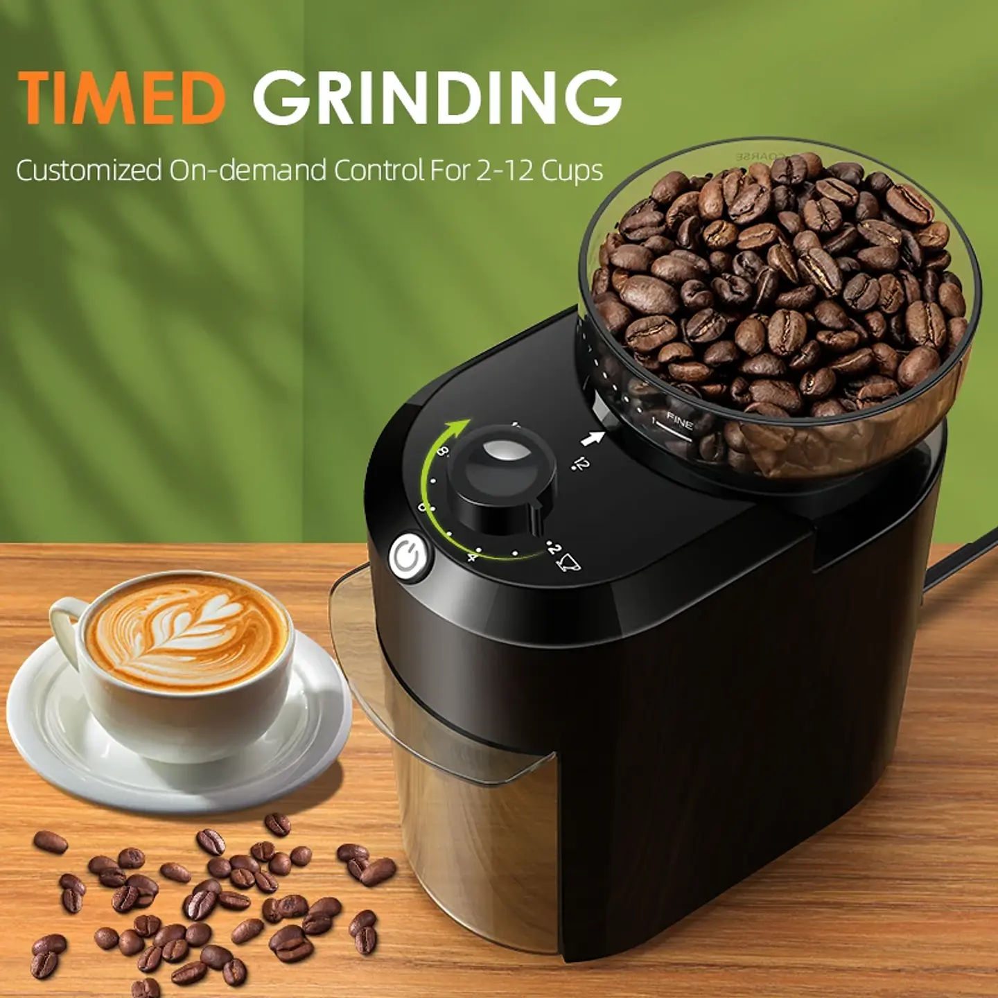 Molinillo de café eléctrico Wancle con muelas ajustables 4