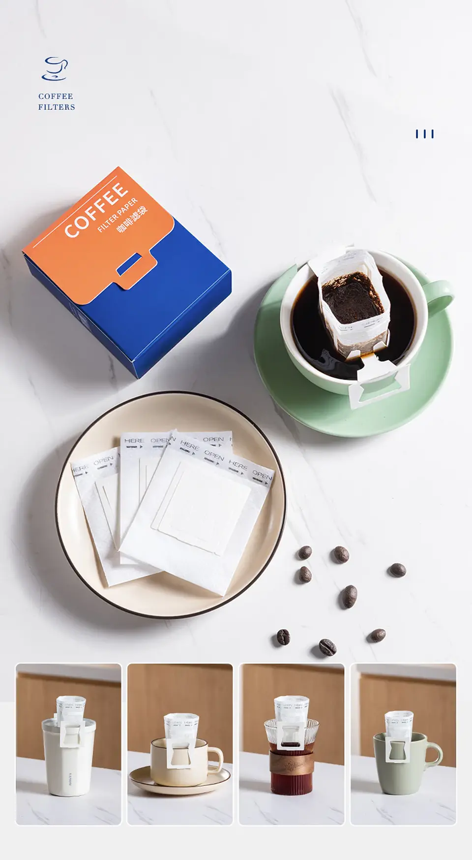 Filtro de café GIANXI, bolsas de filtro desechables de papel 19