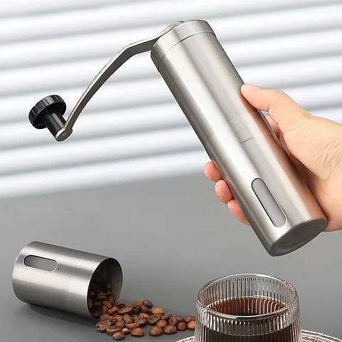 Molinillo de café manual portátil de acero inoxidable