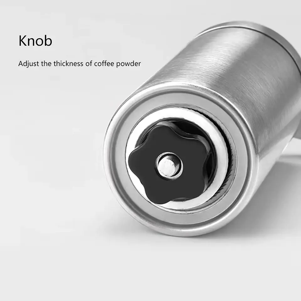 Molinillo de café manual portátil de acero inoxidable 4