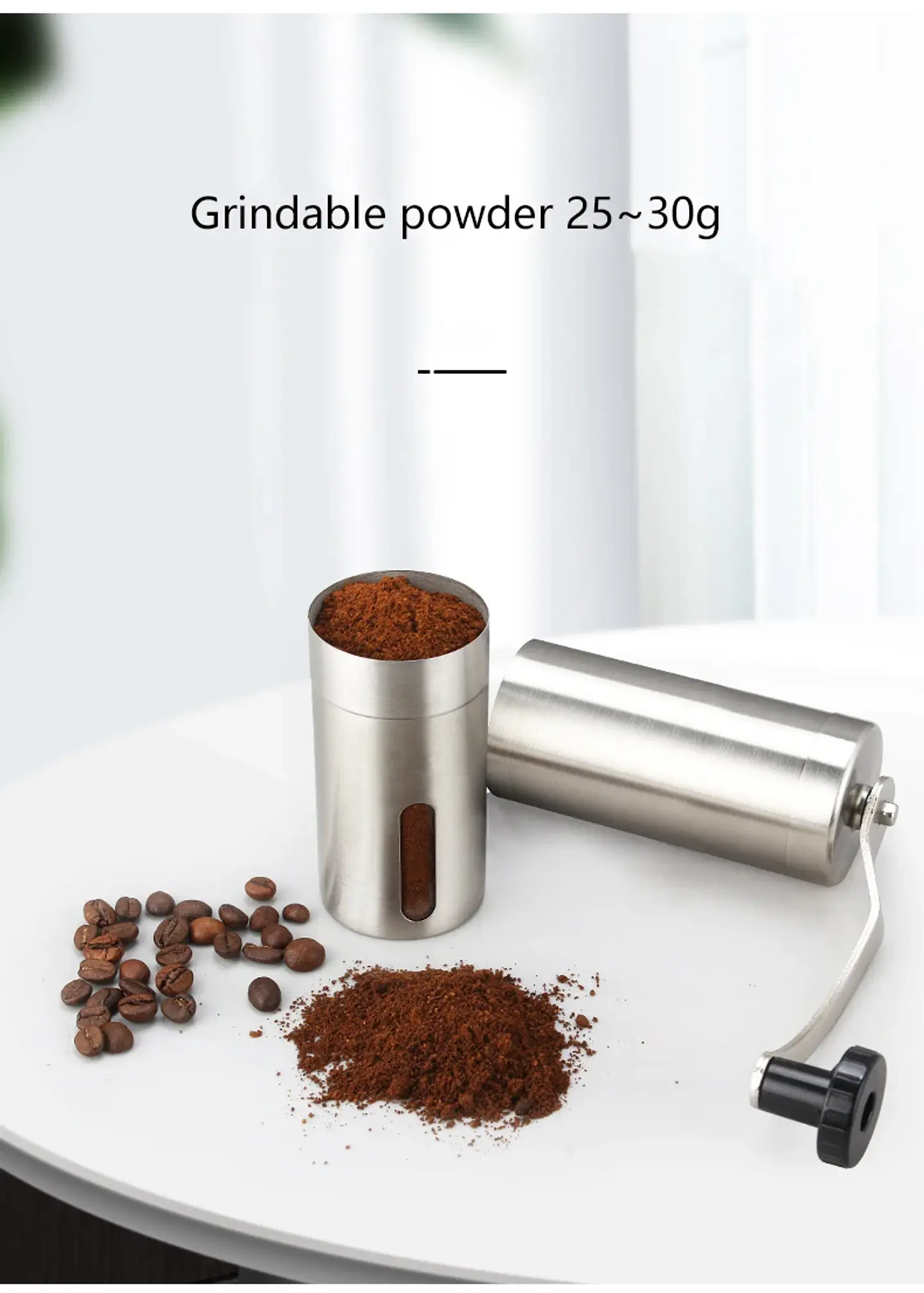 Molinillo de café manual portátil de acero inoxidable 13