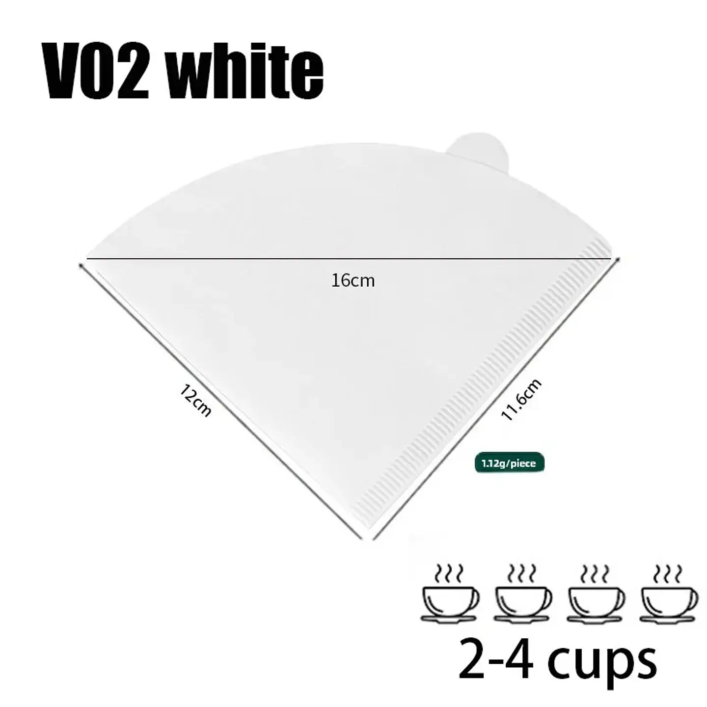 100 filtros de café desechables de papel natural para 1-4 tazas 11