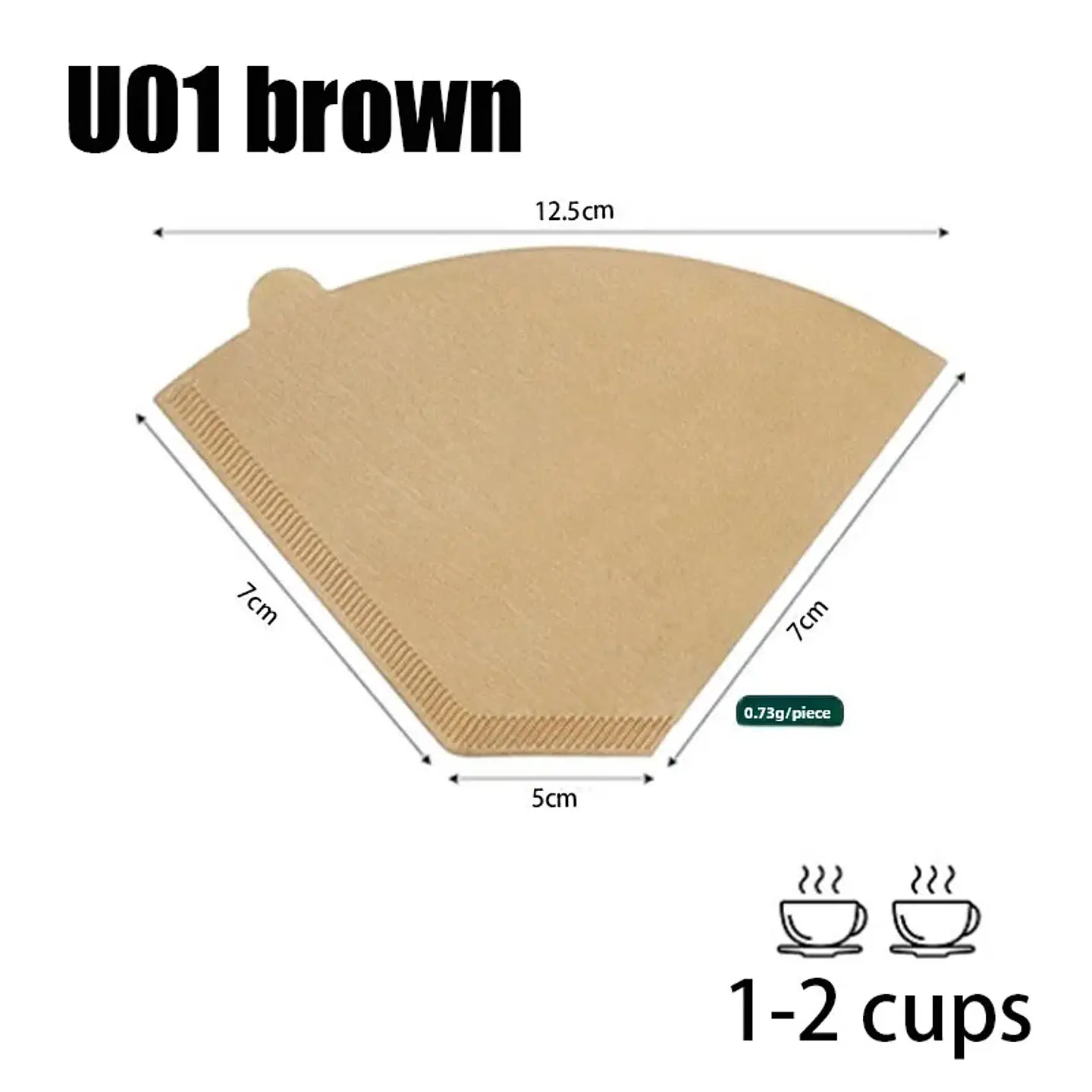 100 filtros de café desechables de papel natural para 1-4 tazas 13