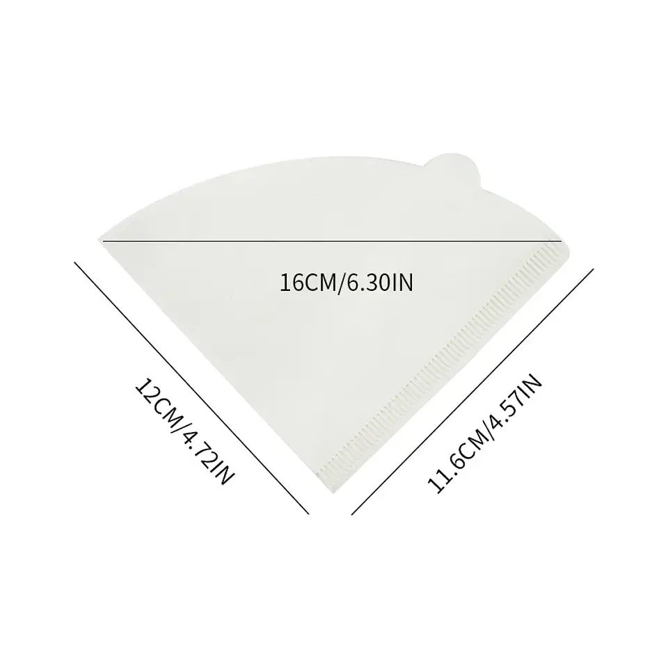 100 filtros de café desechables de papel natural para 1-4 tazas 27