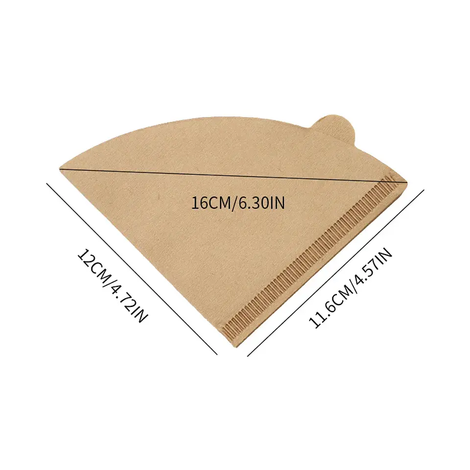 100 filtros de café desechables de papel natural para 1-4 tazas 29