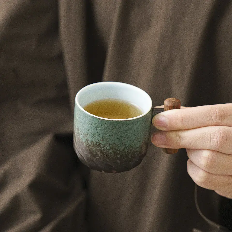 Taza de café retro de cerámica 11