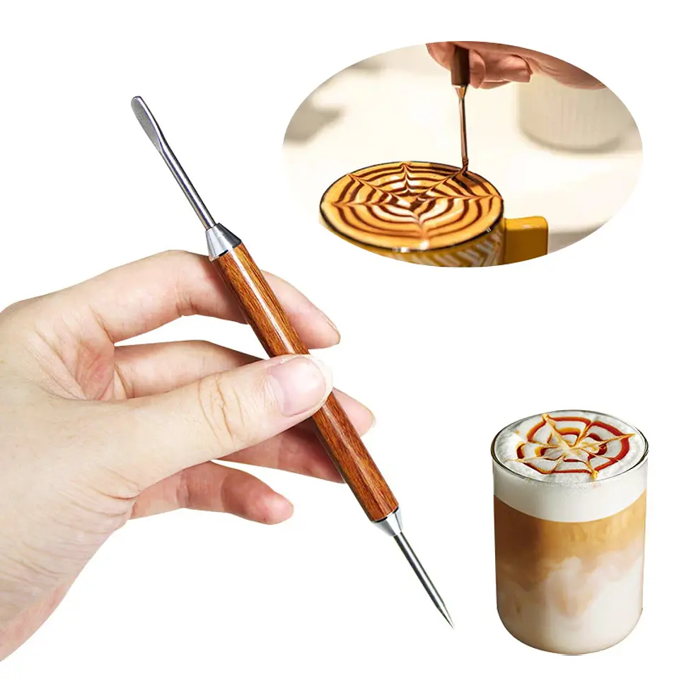 Bolígrafo de acero inoxidable para café latte 1
