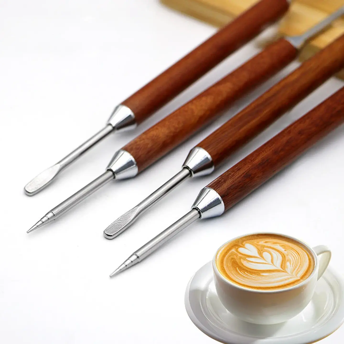 Bolígrafo de acero inoxidable para café latte 8