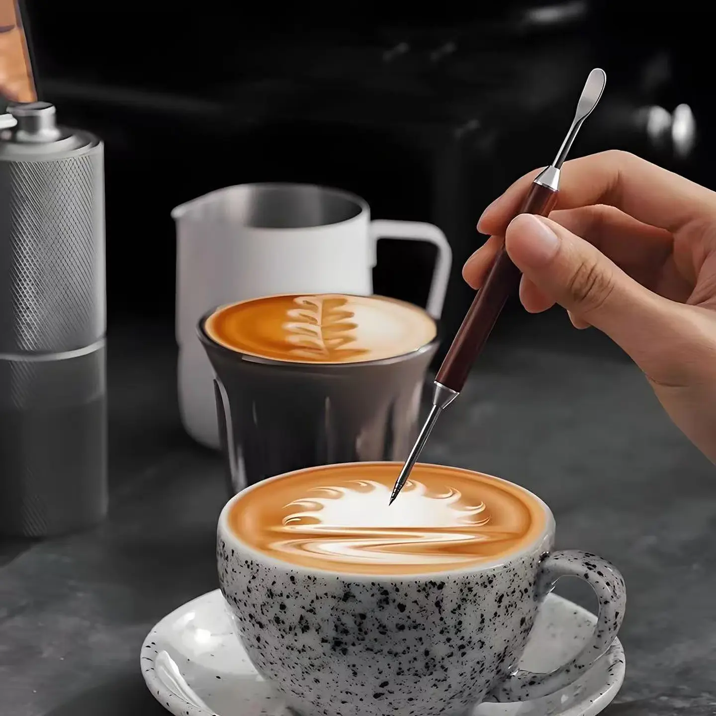 Bolígrafo de acero inoxidable para café latte 14