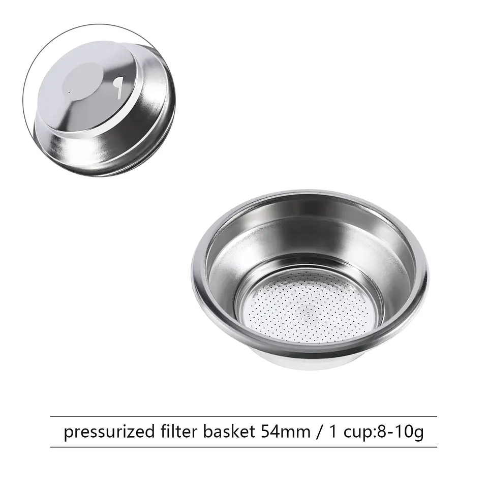 Cesta de filtro de café presurizada de 51 mm/54 mm/58 mm 9