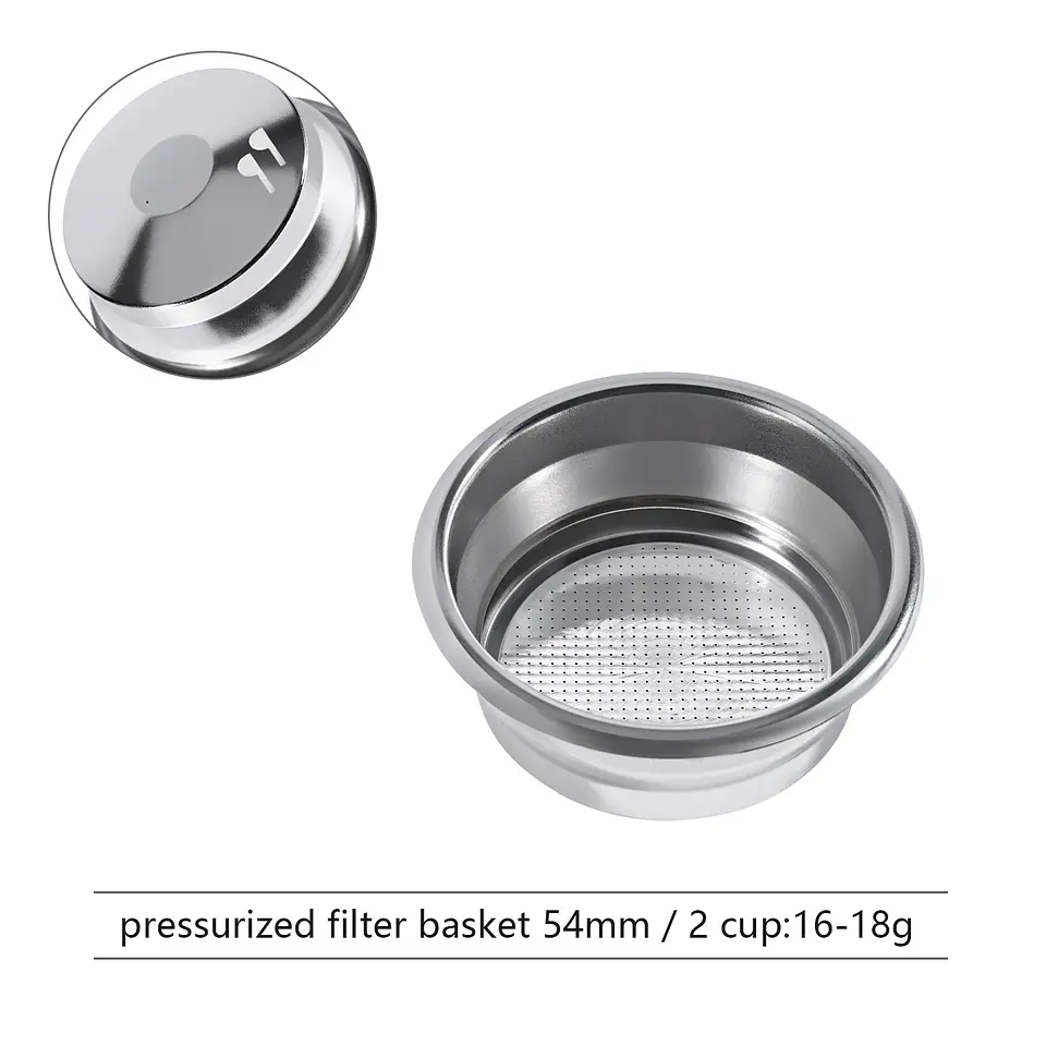 Cesta de filtro de café presurizada de 51 mm/54 mm/58 mm 10