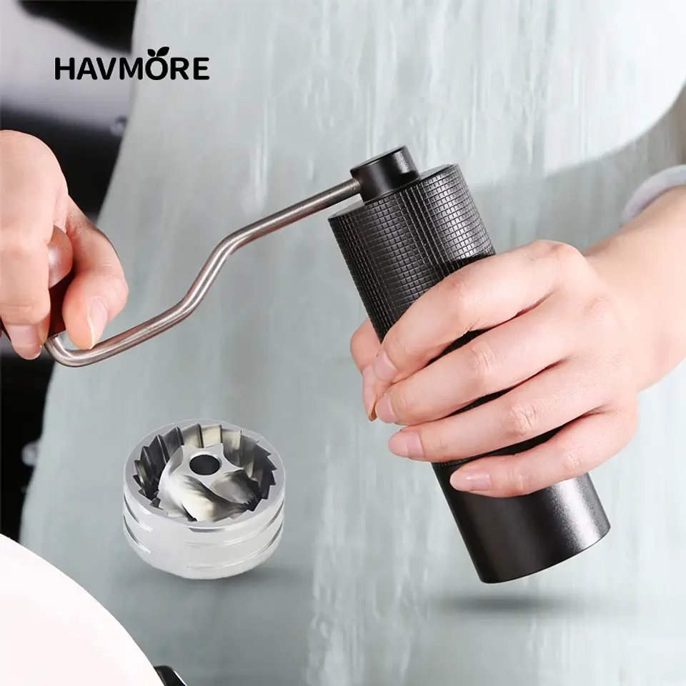 Professional Manual Coffee Grinder Upgrade All-metal Body  Anti-slip Design Portable Grinder Burr Inside 1