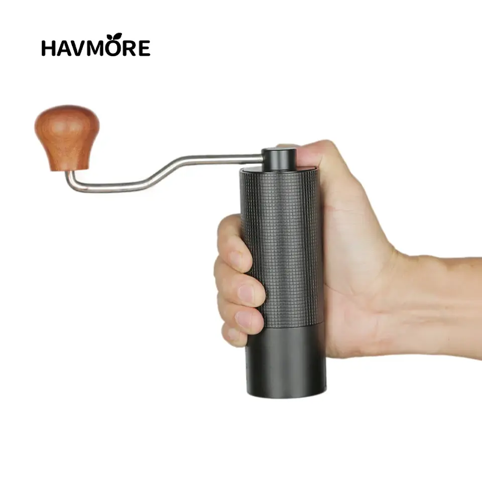 Professional Manual Coffee Grinder Upgrade All-metal Body  Anti-slip Design Portable Grinder Burr Inside 2
