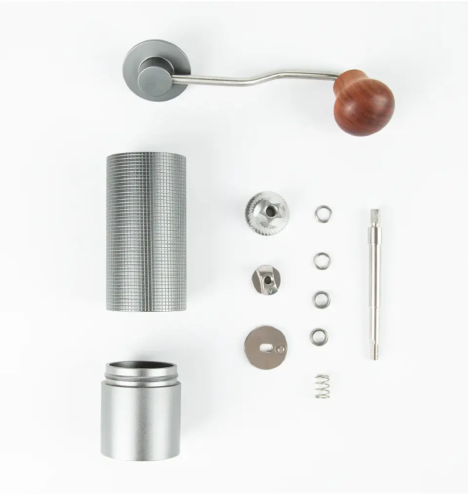 Professional Manual Coffee Grinder Upgrade All-metal Body  Anti-slip Design Portable Grinder Burr Inside 18