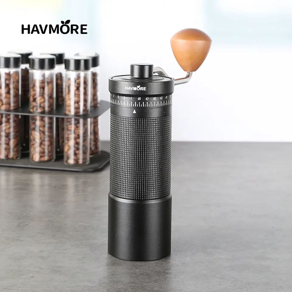 Professional Manual Coffee Grinder Upgrade All-metal Body  Anti-slip Design Portable Grinder Burr Inside 20