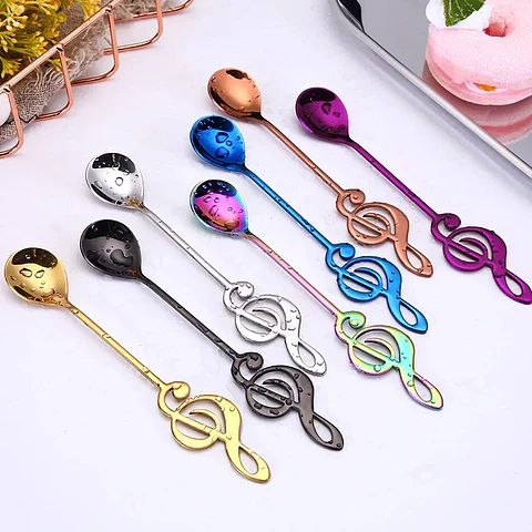 Cucharas pack 7pcs diseño Nota musical