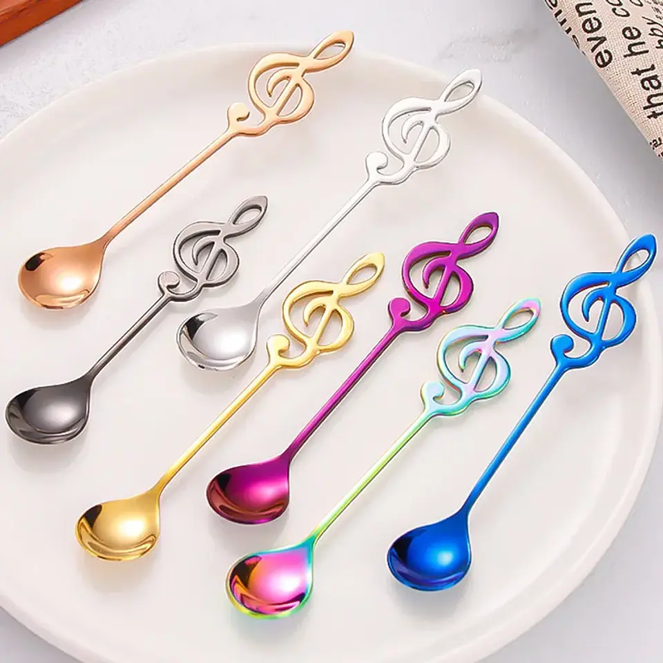 Cucharas pack 7pcs diseño Nota musical 2