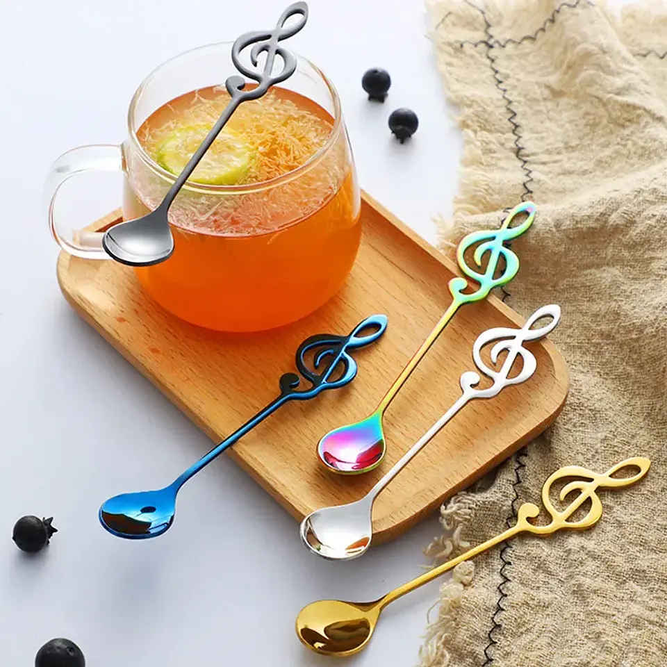 Cucharas pack 7pcs diseño Nota musical 3