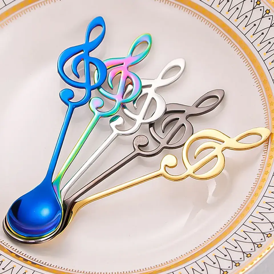 Cucharas pack 7pcs diseño Nota musical 4