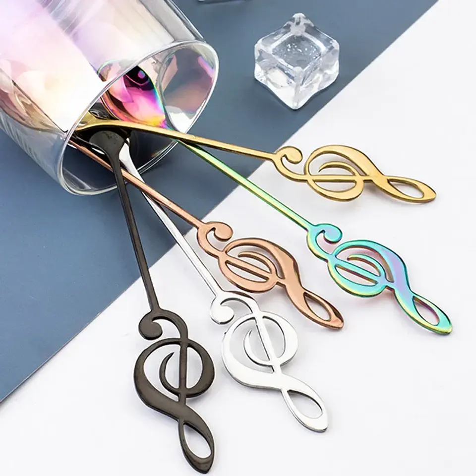 Cucharas pack 7pcs diseño Nota musical 5