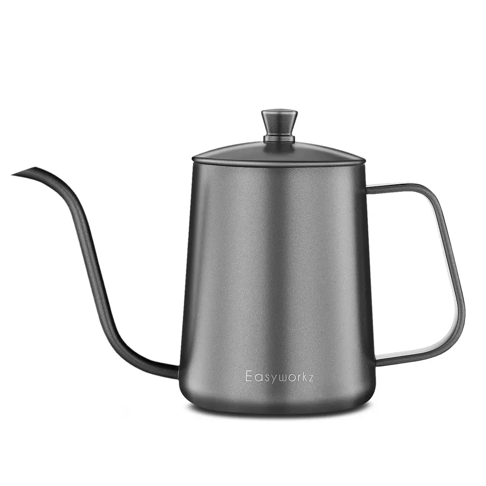 Tetera de goteo con cuello de cisne, de acero inoxidable 1