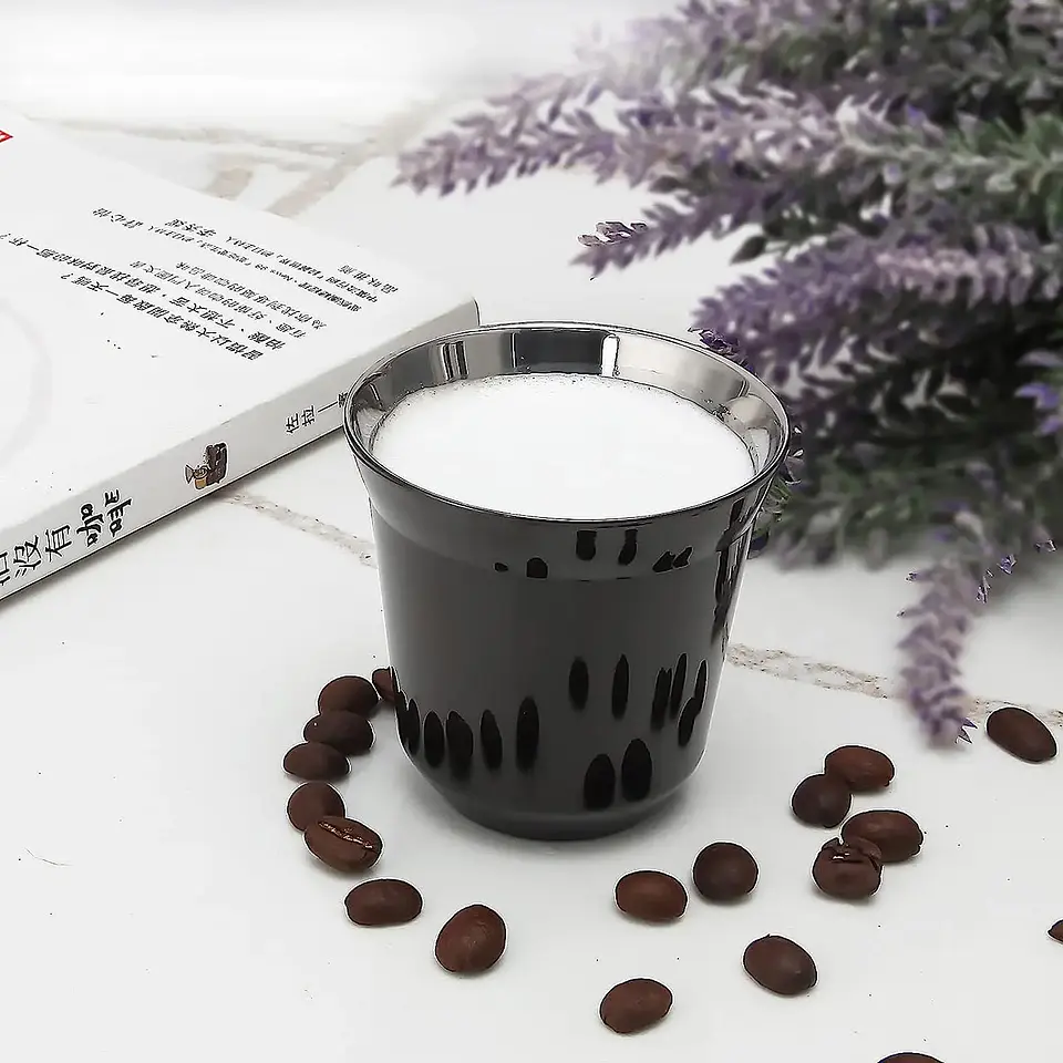 Juego de 2 tazas de espresso de acero inoxidable Easyworkz 3
