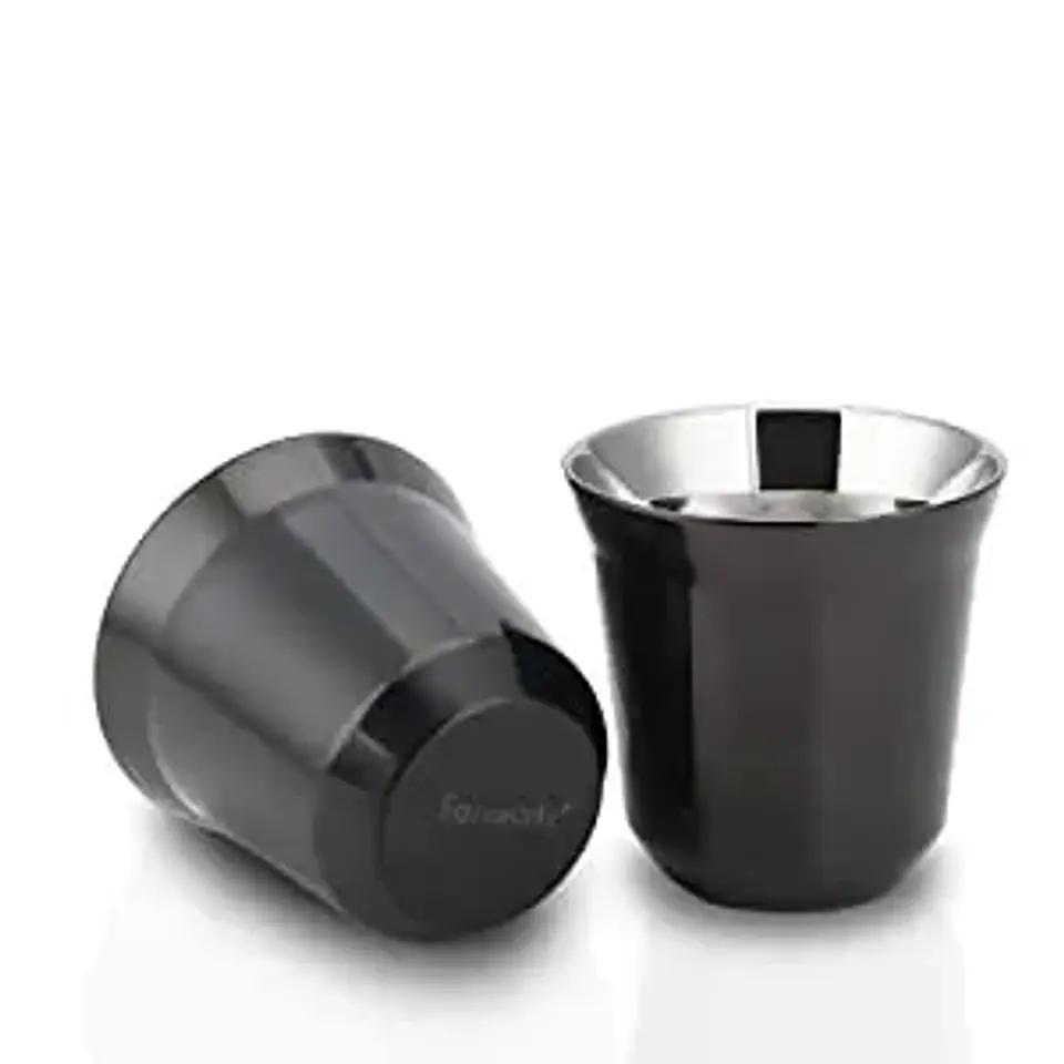 Juego de 2 tazas de espresso de acero inoxidable Easyworkz 7