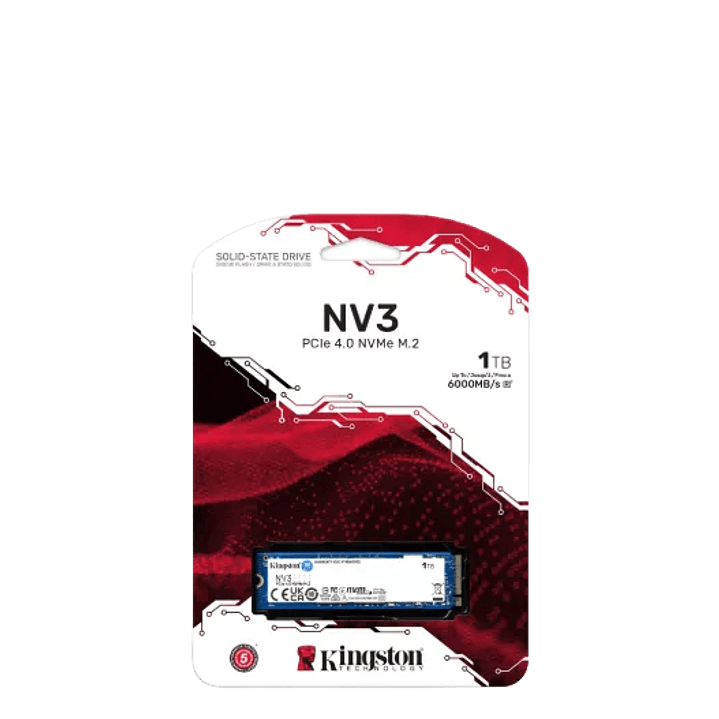 Unidad de Estado Sólido Kingston NV3 PCIe 4.0 NVMe – 500GB a 4TB 2